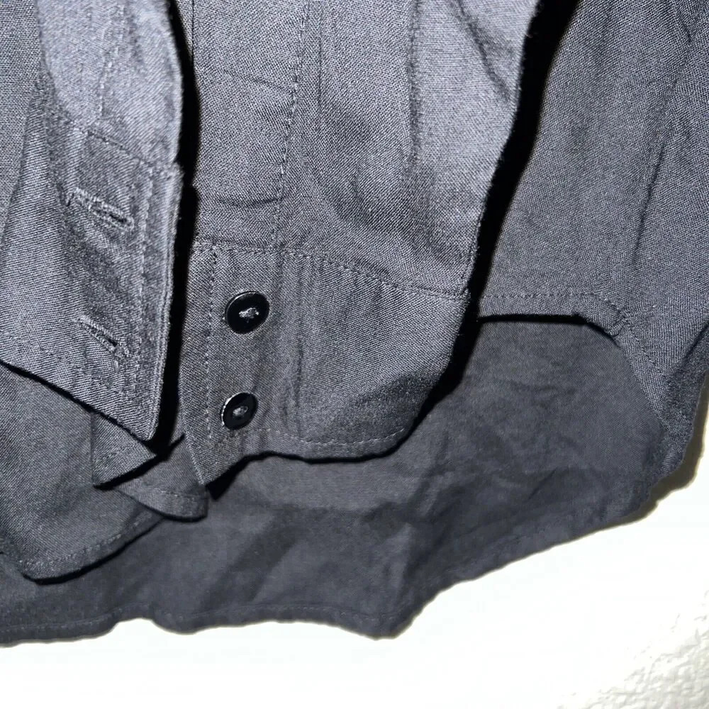 NWT Zara Black Embroidered Button Up Blouse - Picture 9 of 10